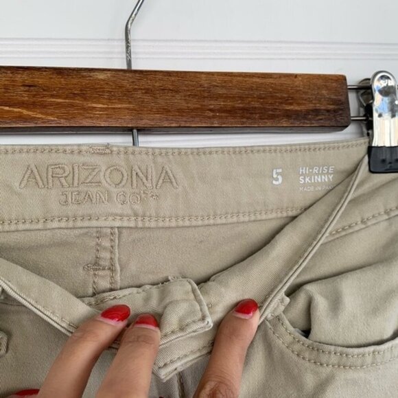 Arizona Jean Co. Hi Rise Skinny Khaki Jeggings Pants Jeans Size 5 - Picture 3 of 6